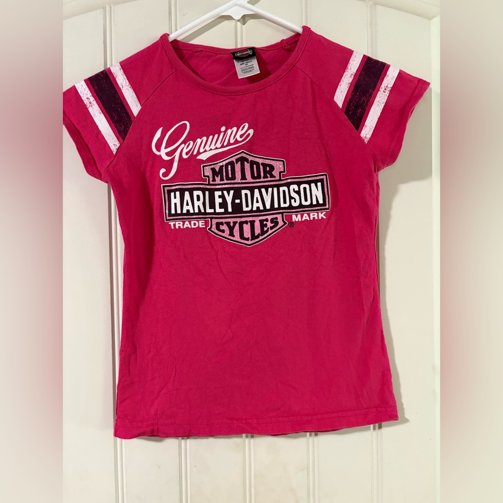 Harley-Davidson Kids Genuine Pink Glitter Tee